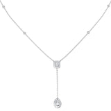 Bruce Baguette Brilliant Diamond Necklace 0.5ct Gold Platinum