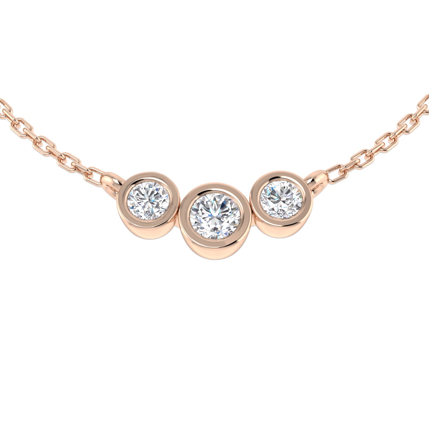 Delia Diamond Drop Necklace 0.33ct to 0.75ct Gold Platinum