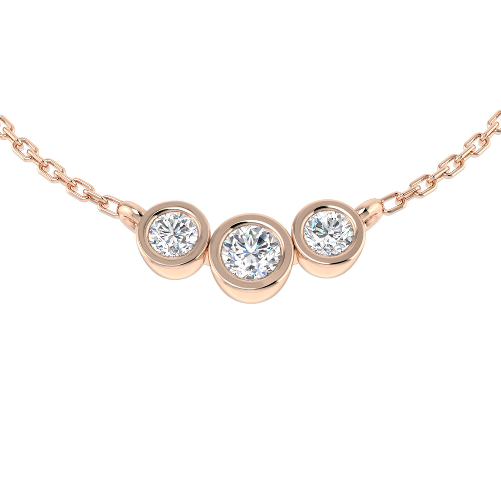Delia Diamond Drop Necklace 0.33ct to 0.75ct Gold Platinum