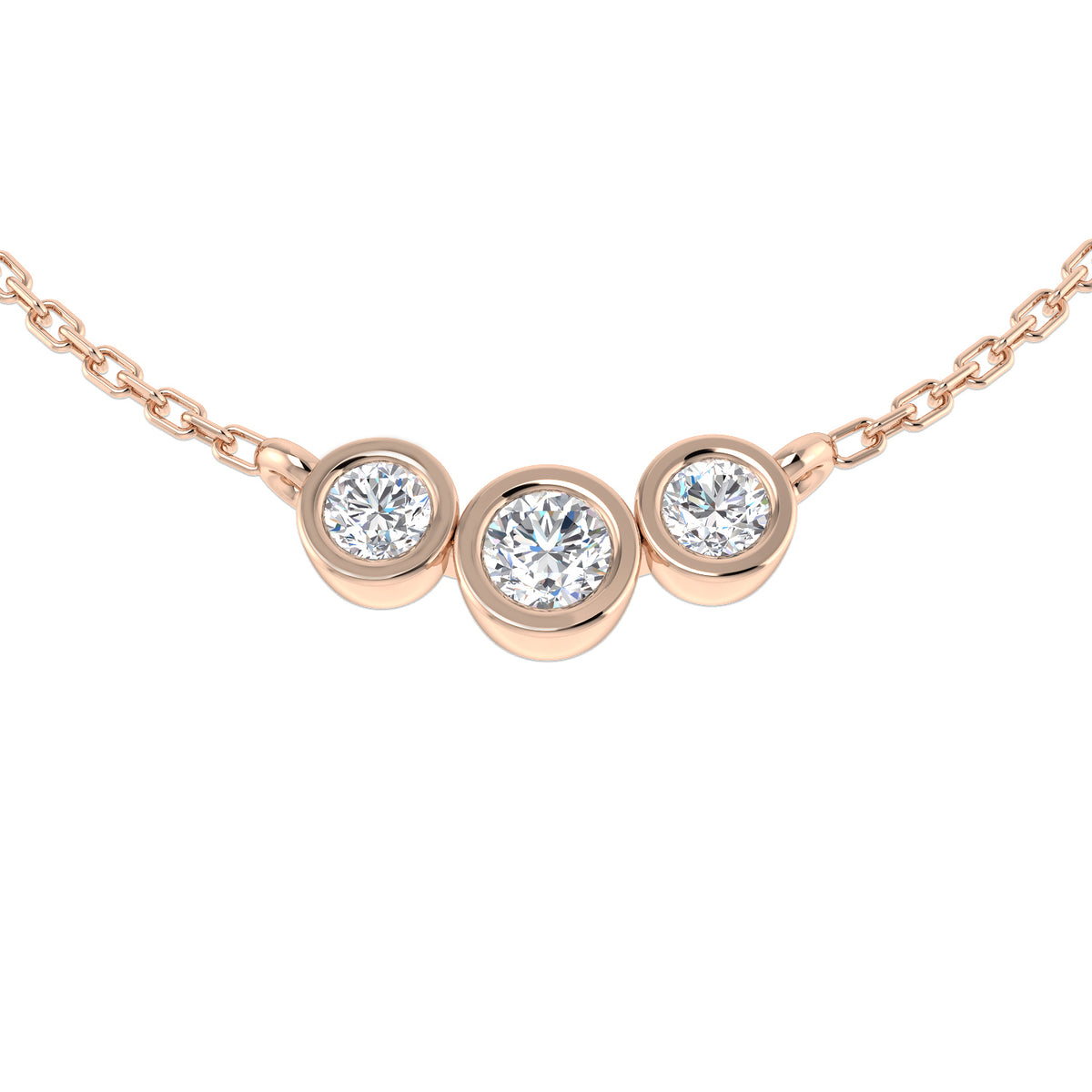 Delia Diamond Drop Necklace 0.33ct to 0.75ct Gold Platinum