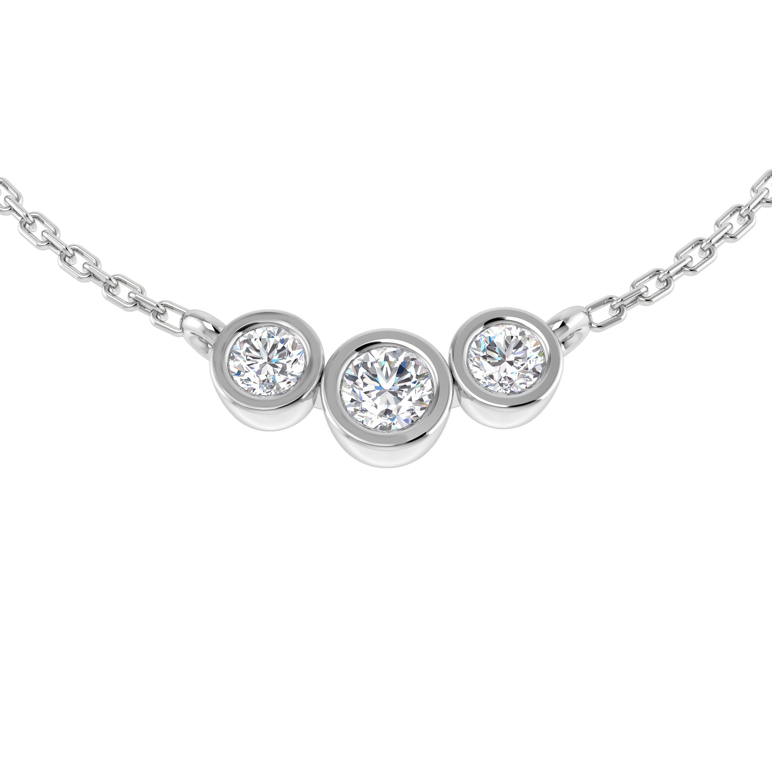 Delia Diamond Drop Necklace 0.33ct to 0.75ct Gold Platinum