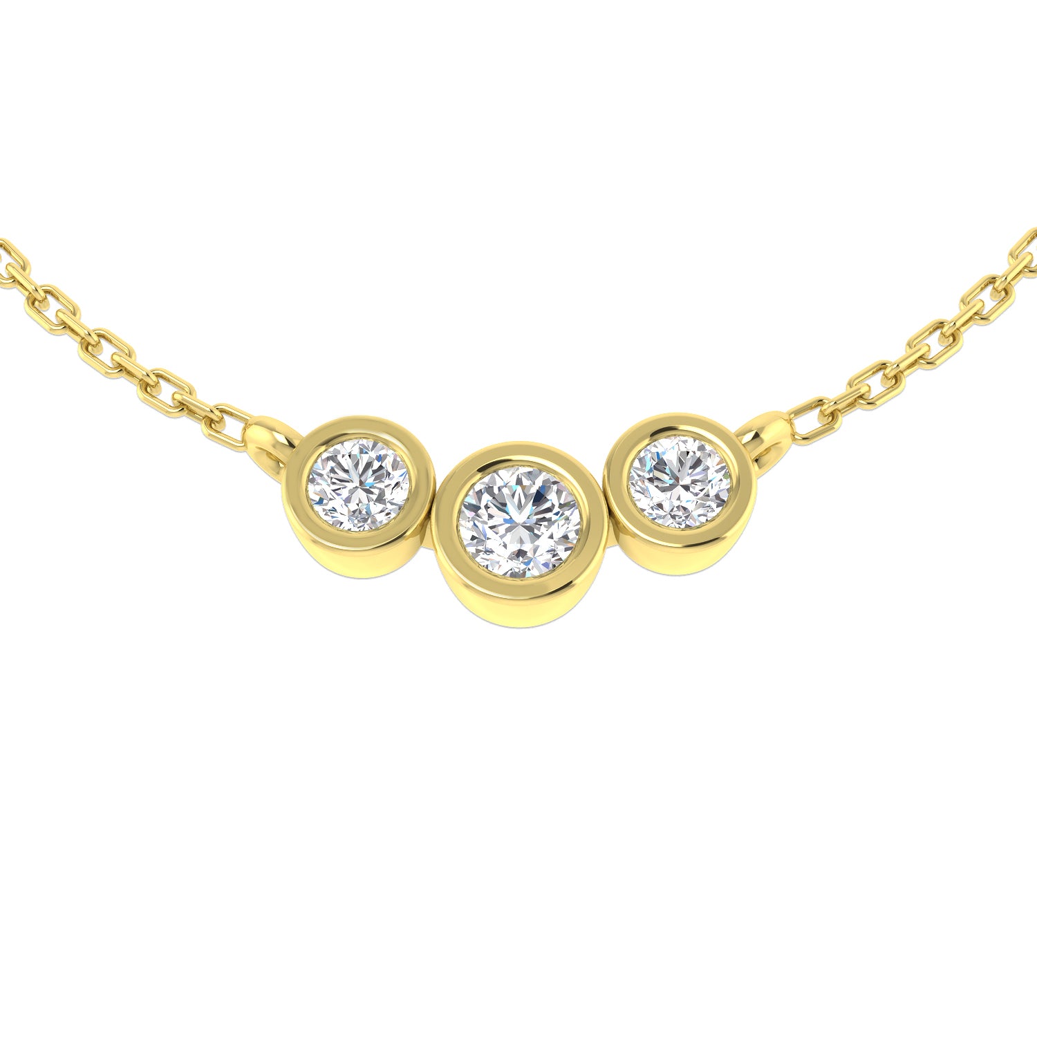 Delia Diamond Drop Necklace 0.33ct to 0.75ct Gold Platinum