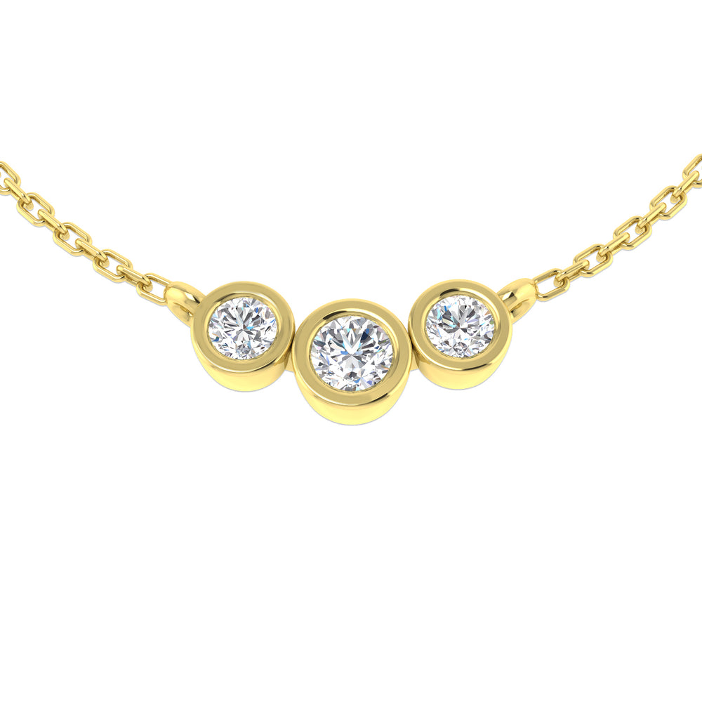 Delia Diamond Drop Necklace 0.33ct to 0.75ct Gold Platinum