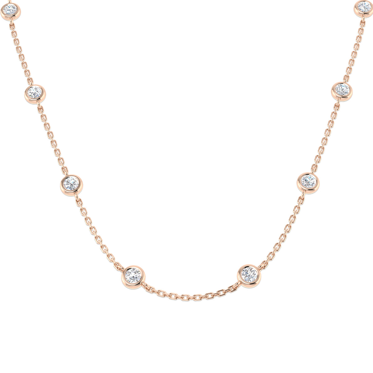 Evan Diamond Necklace Spectacle 0.5ct Gold Platinum