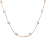 Evan Diamond Necklace Spectacle 0.5ct Gold Platinum
