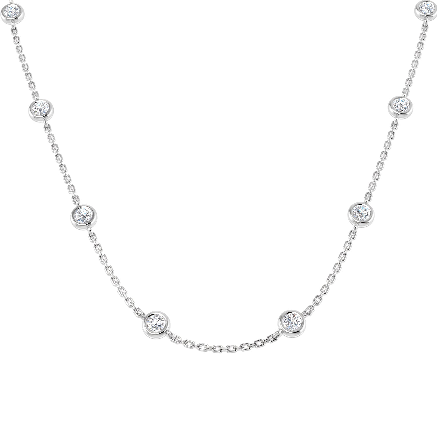 Evan Diamond Necklace Spectacle 0.5ct Gold Platinum
