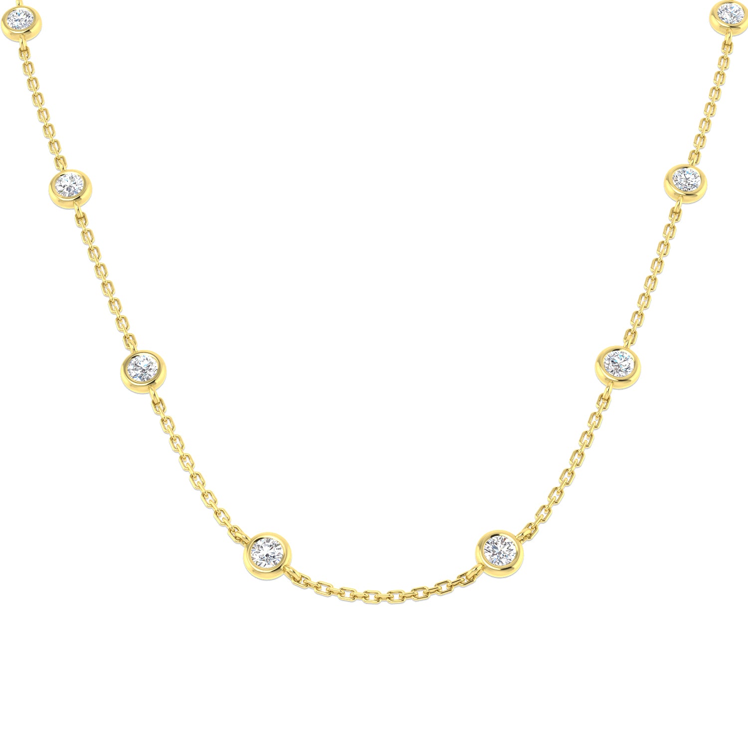 Evan Diamond Necklace Spectacle 0.5ct Gold Platinum