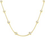 Evan Diamond Necklace Spectacle 0.5ct Gold Platinum