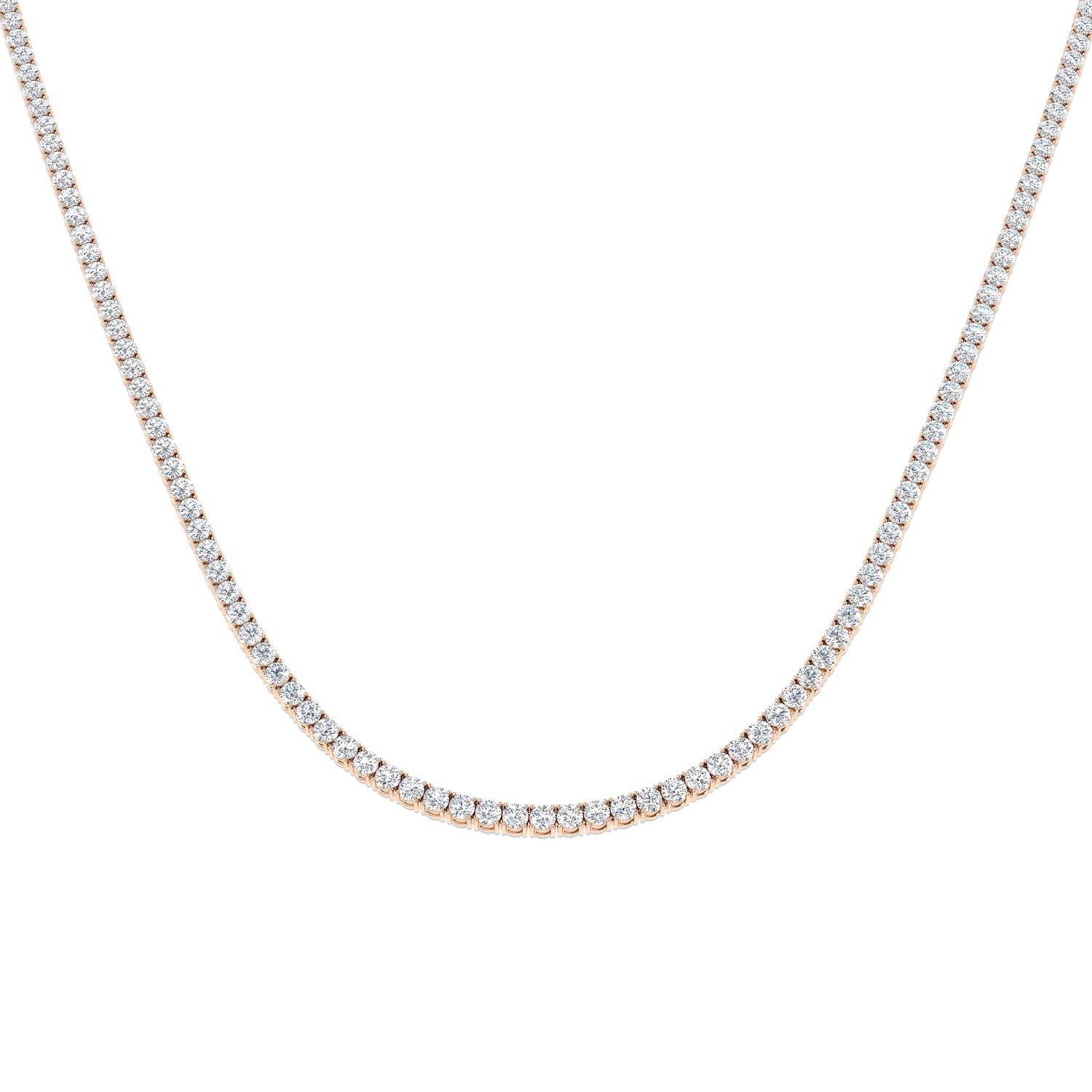 Ancut Tennis Necklace 2.5ct to 29ct Diamond Gold Platinum