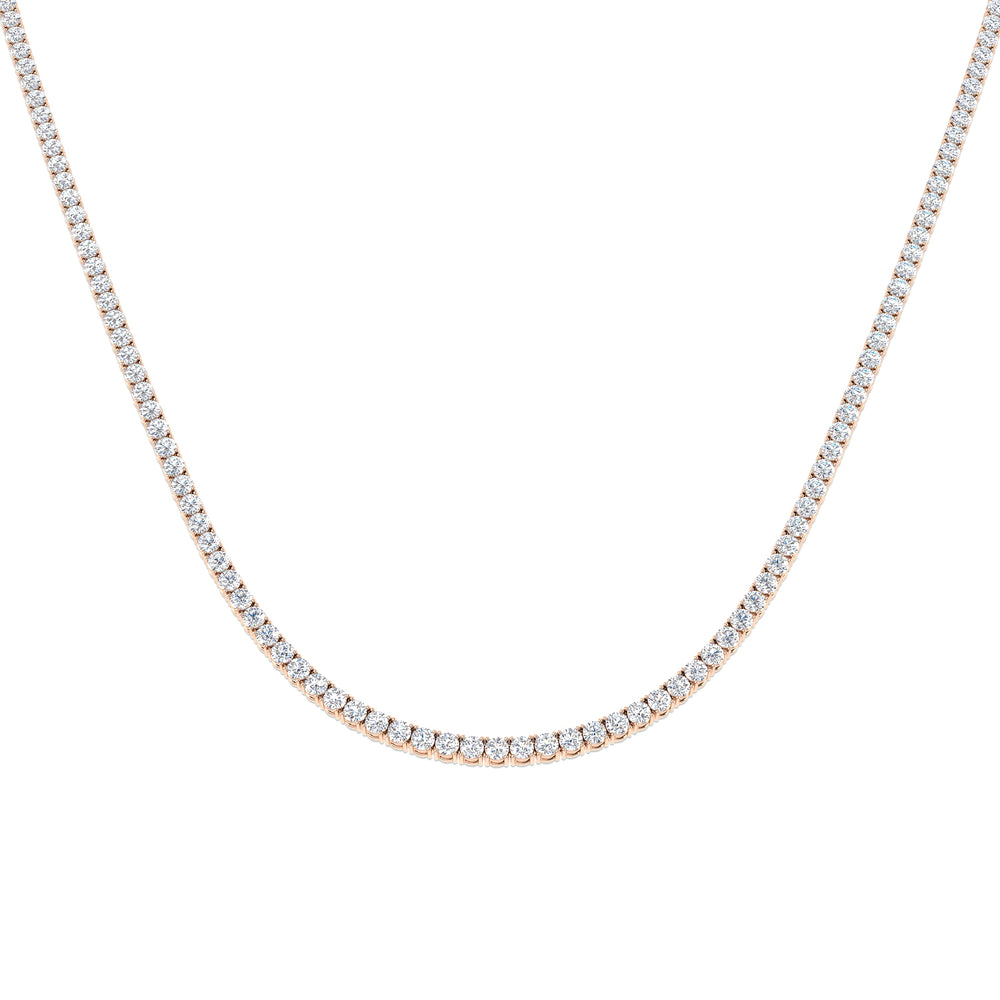 Ancut Tennis Necklace 2.5ct to 29ct Diamond Gold Platinum