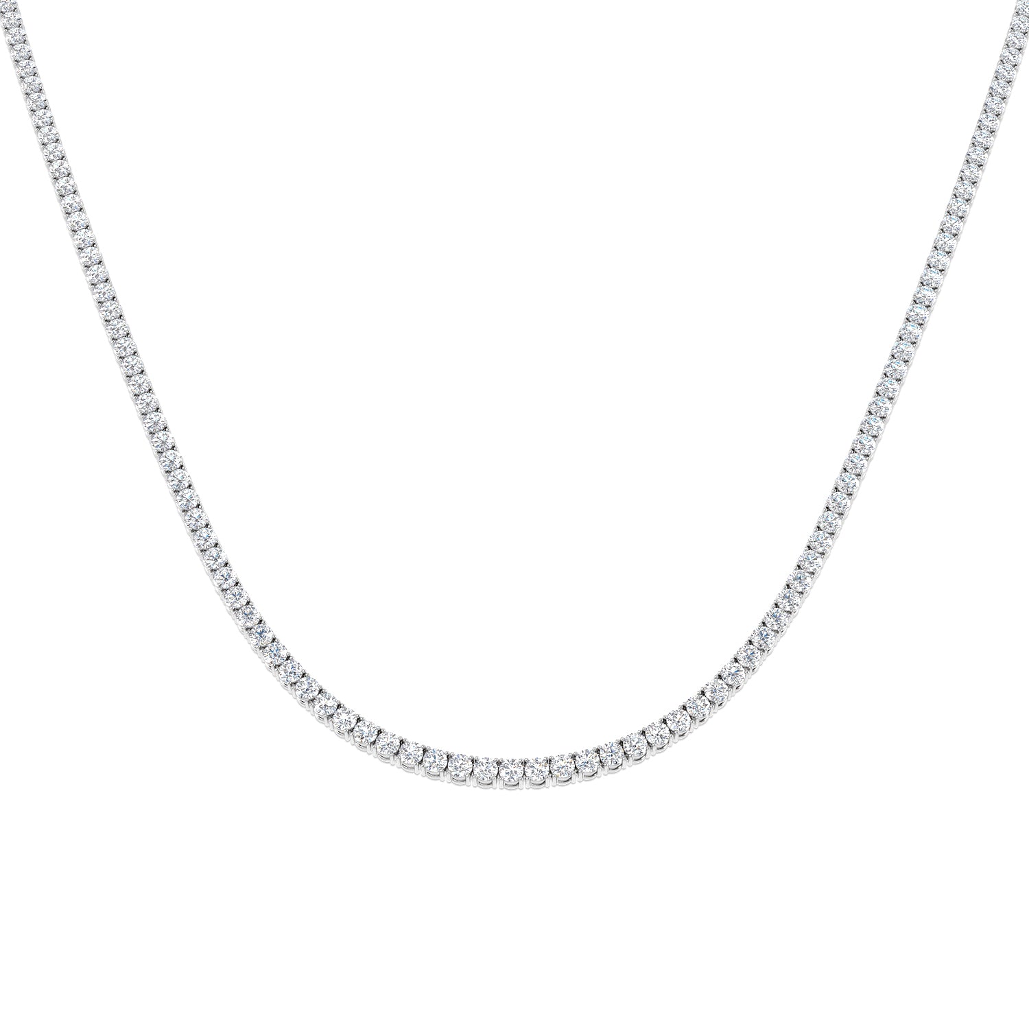 Ancut Tennis Necklace 2.5ct to 29ct Diamond Gold Platinum
