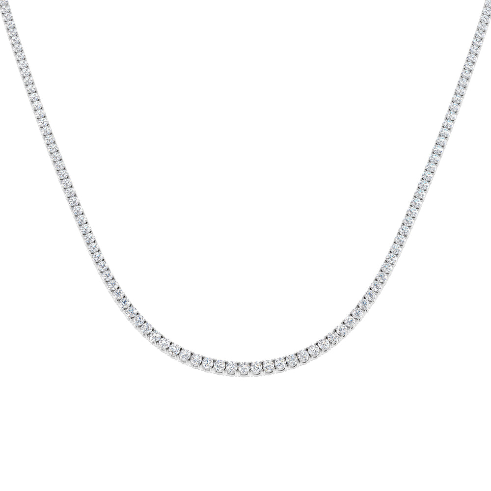 Ancut Tennis Necklace 2.5ct to 29ct Diamond Gold Platinum