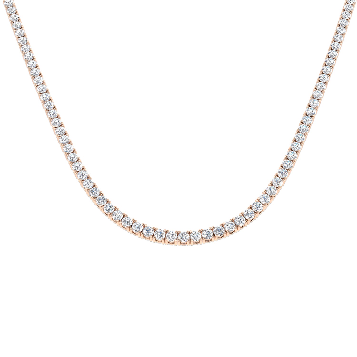 Ancut Tennis Necklace 2.5ct to 29ct Diamond Gold Platinum