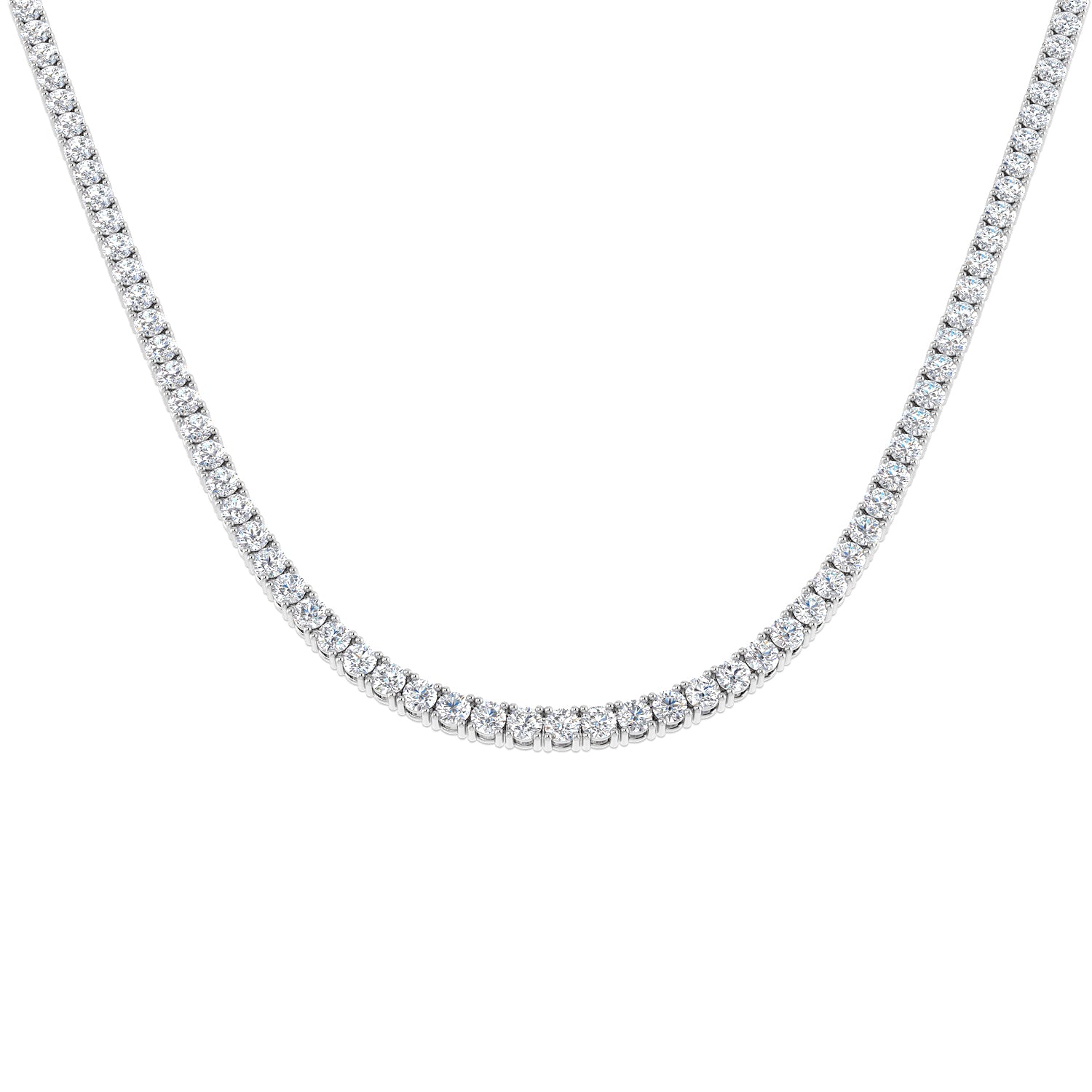 Ancut Tennis Necklace 2.5ct to 29ct Diamond Gold Platinum