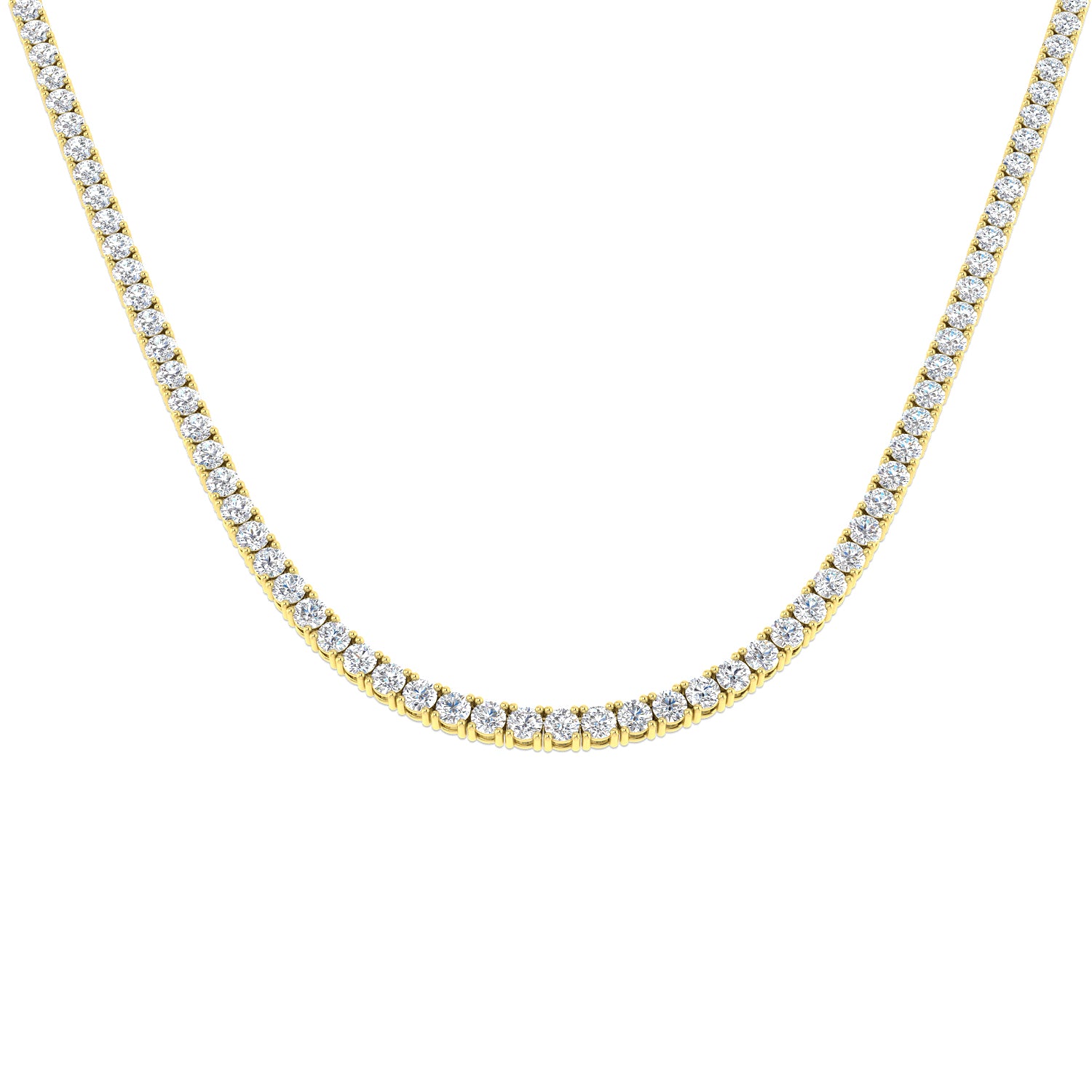 Ancut Tennis Necklace 2.5ct to 29ct Diamond Gold Platinum