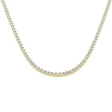 Ancut Tennis Necklace 2.5ct to 29ct Diamond Gold Platinum