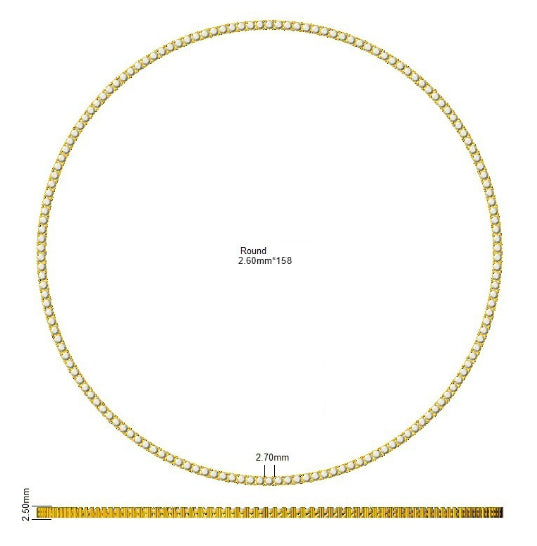 10.80 Carat D-E/VS Lab Grown Diamond Tennis Necklace 9k White Gold Ready To Ship