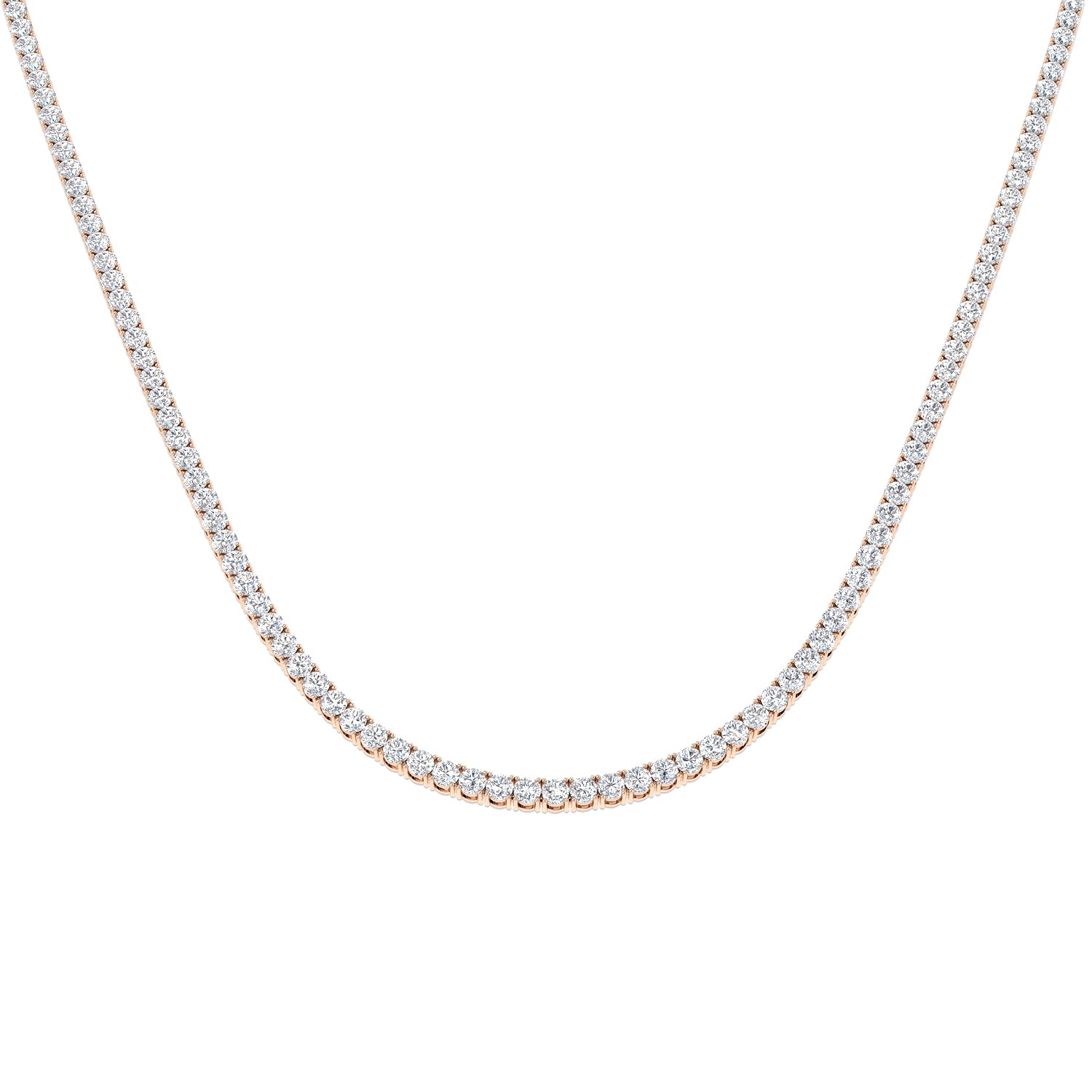 Ancut Tennis Necklace 2.5ct to 29ct Diamond Gold Platinum