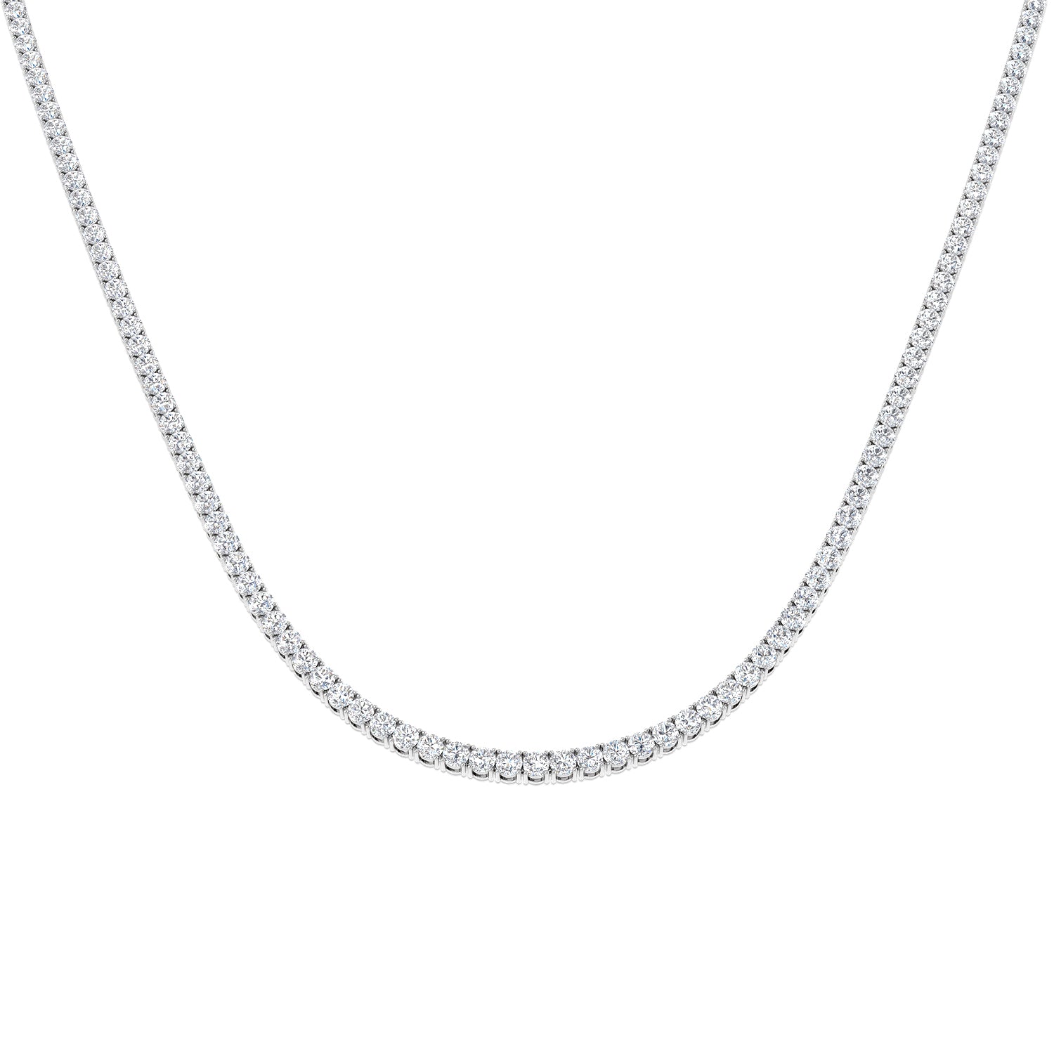 Ancut Tennis Necklace 2.5ct to 29ct Diamond Gold Platinum