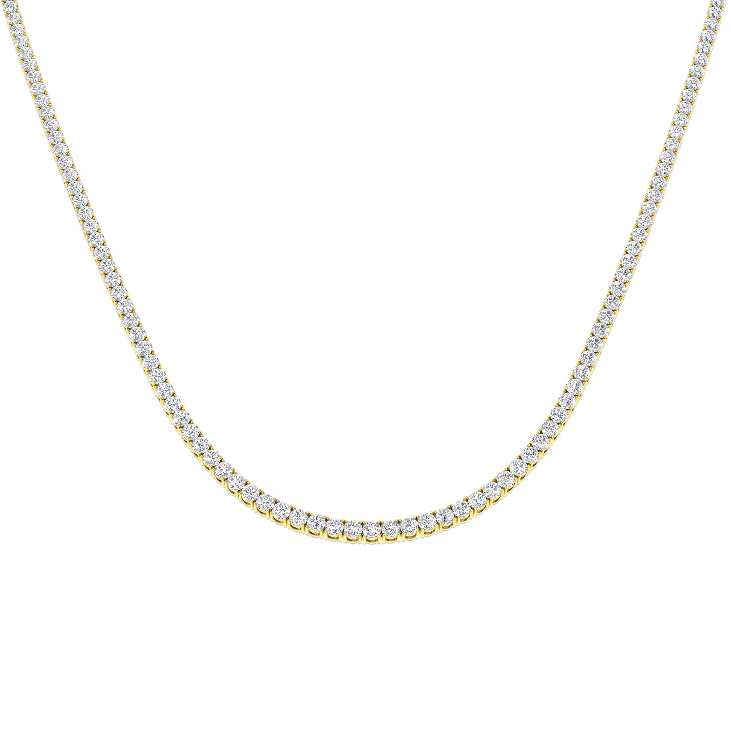 Ancut Tennis Necklace 2.5ct to 29ct Diamond Gold Platinum
