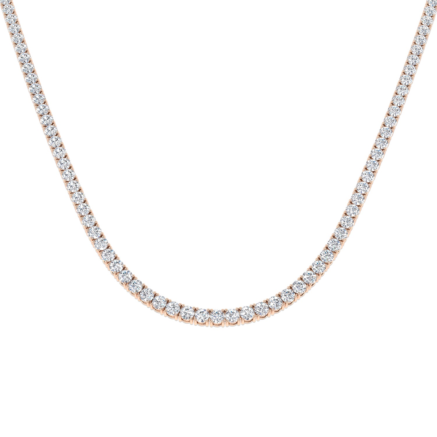 Ancut Tennis Necklace 2.5ct to 29ct Diamond Gold Platinum