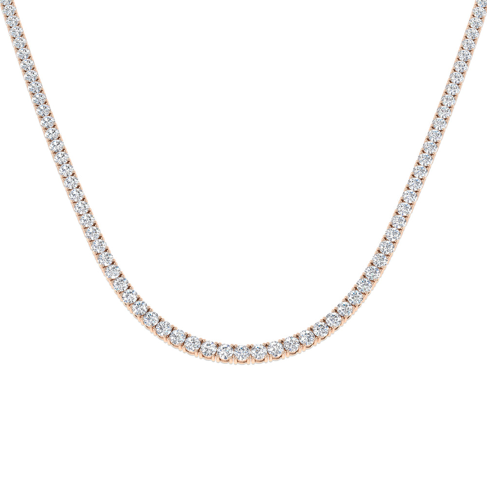 Ancut Tennis Necklace 2.5ct to 29ct Diamond Gold Platinum