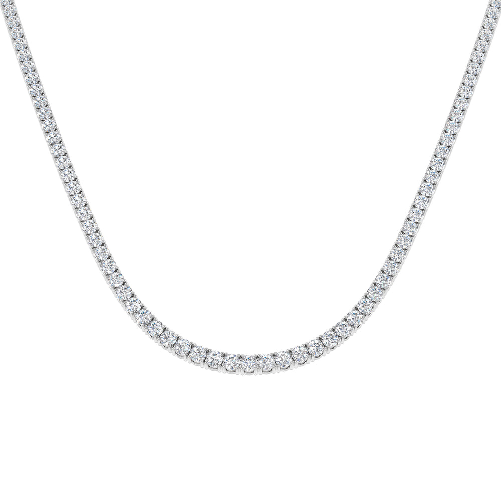 Ancut Tennis Necklace 2.5ct to 29ct Diamond Gold Platinum