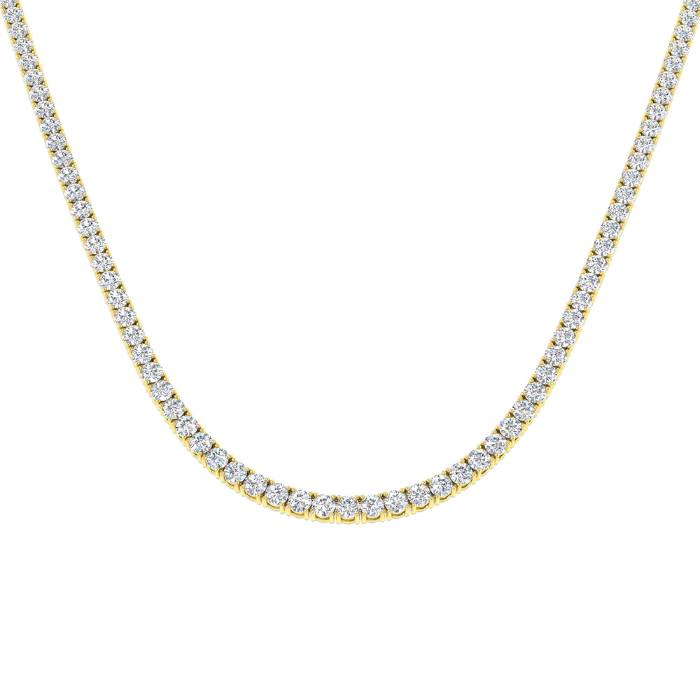 Ancut Tennis Necklace 2.5ct to 29ct Diamond Gold Platinum