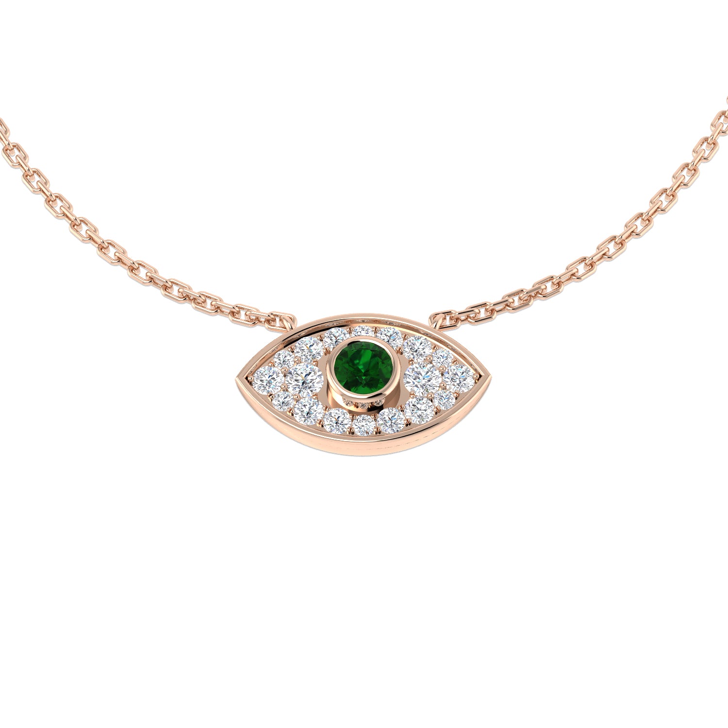 Katie Emerald Necklace 0.33ct Platinum Gold