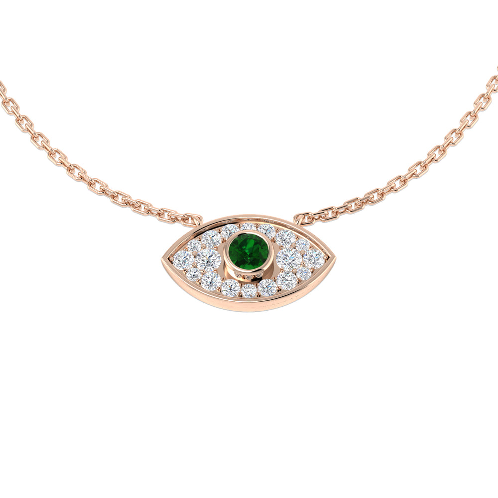 Katie Emerald Necklace 0.33ct Platinum Gold