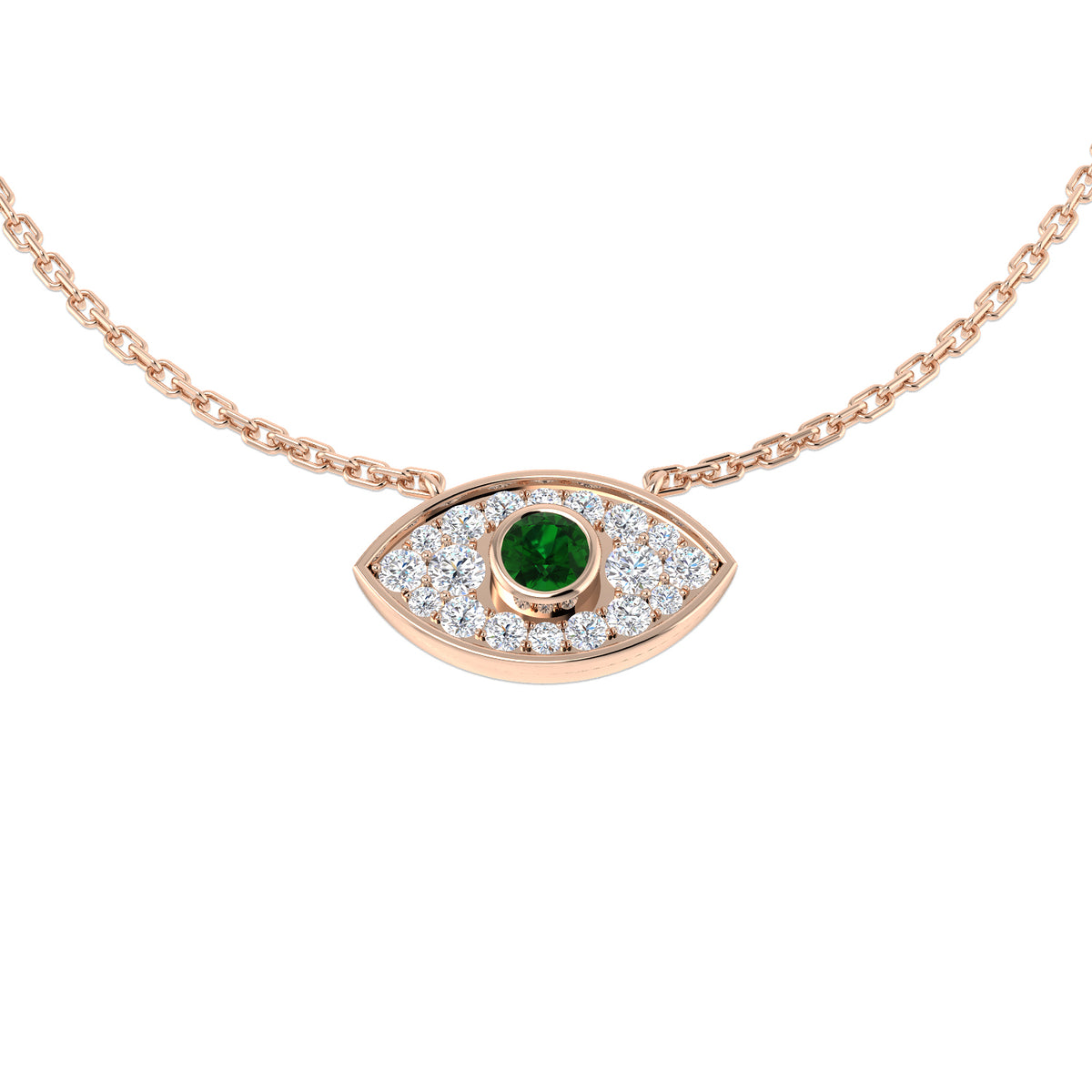 Katie Emerald Necklace 0.33ct Platinum Gold