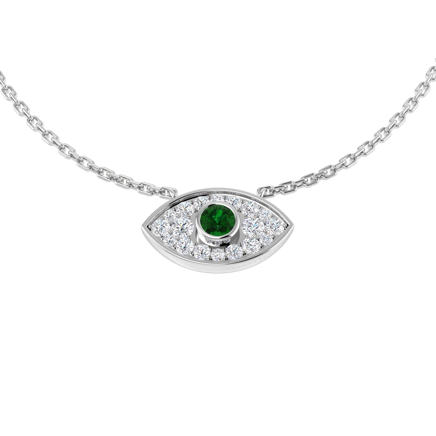 Katie Emerald Necklace 0.33ct Platinum Gold