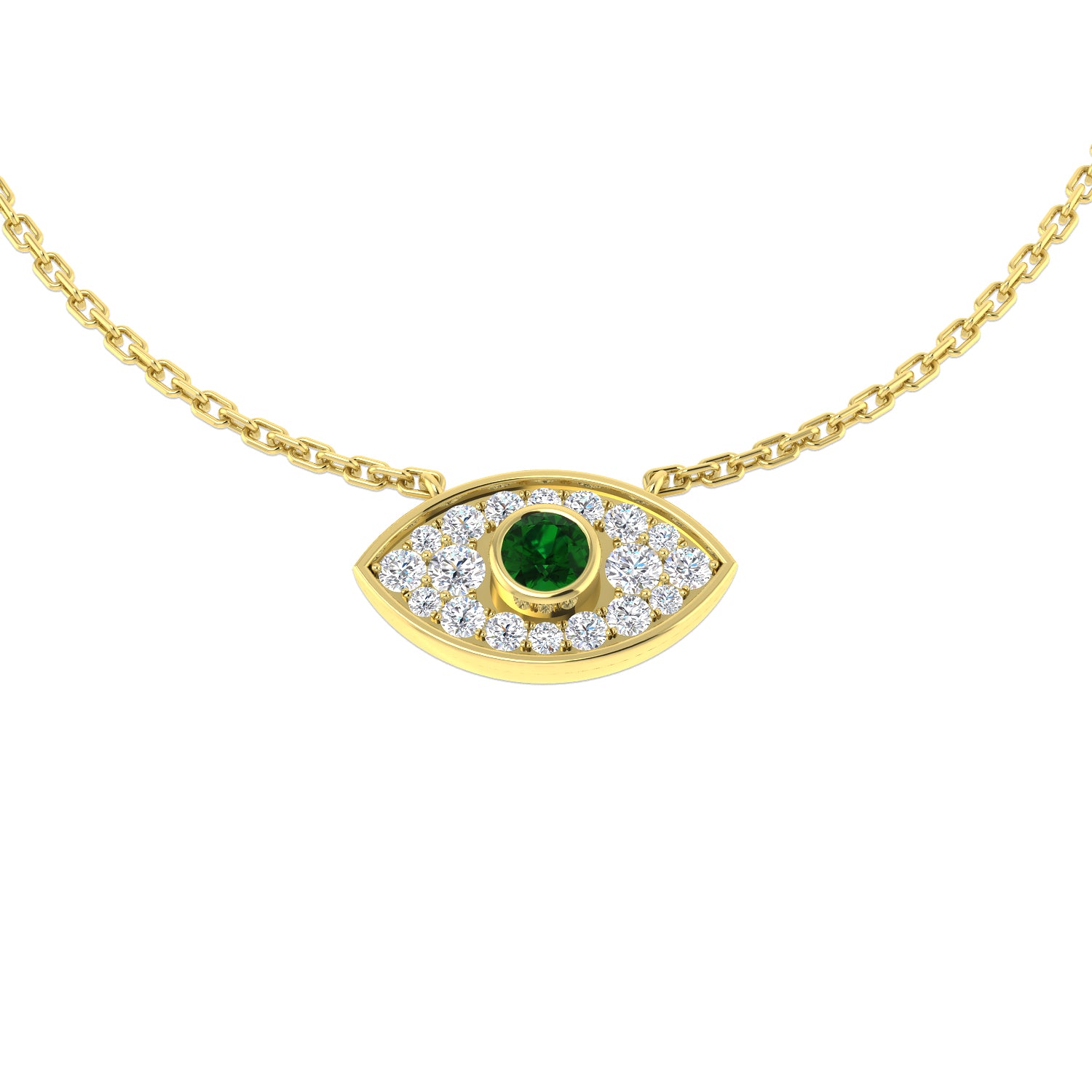 Katie Emerald Necklace 0.33ct Platinum Gold