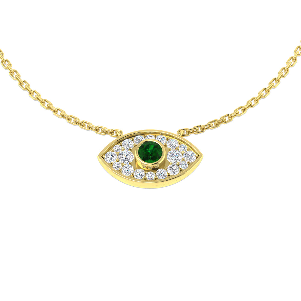 Katie Emerald Necklace 0.33ct Platinum Gold