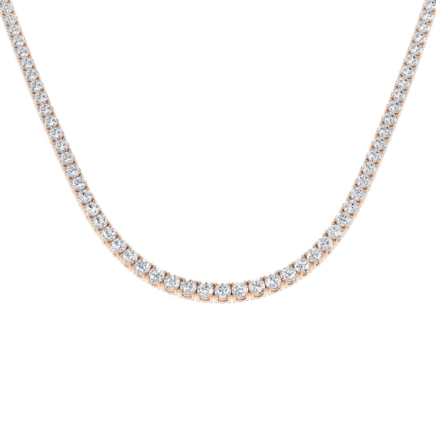 Ancut Tennis Necklace 2.5ct to 29ct Diamond Gold Platinum