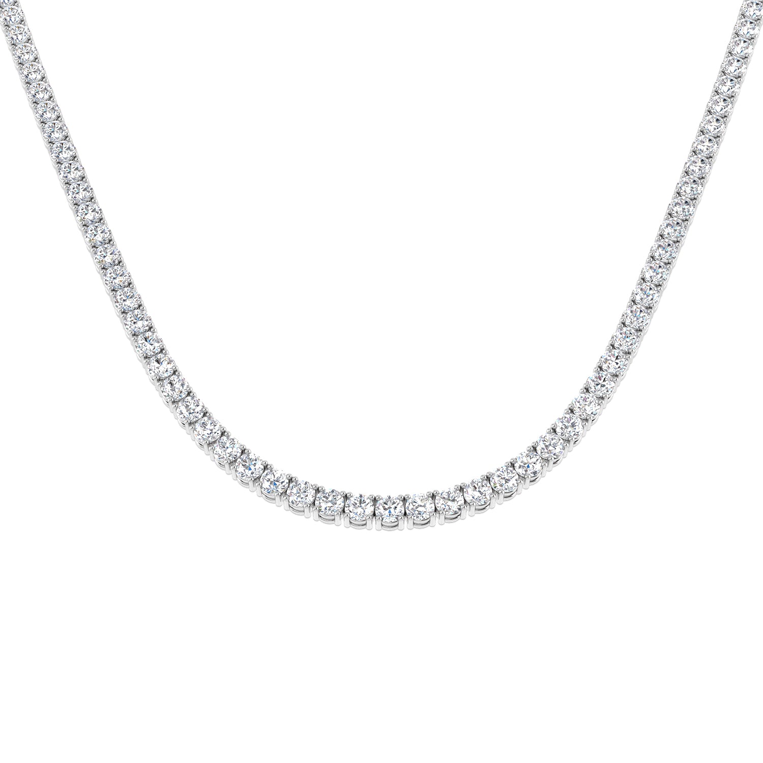 Ancut Tennis Necklace 2.5ct to 29ct Diamond Gold Platinum