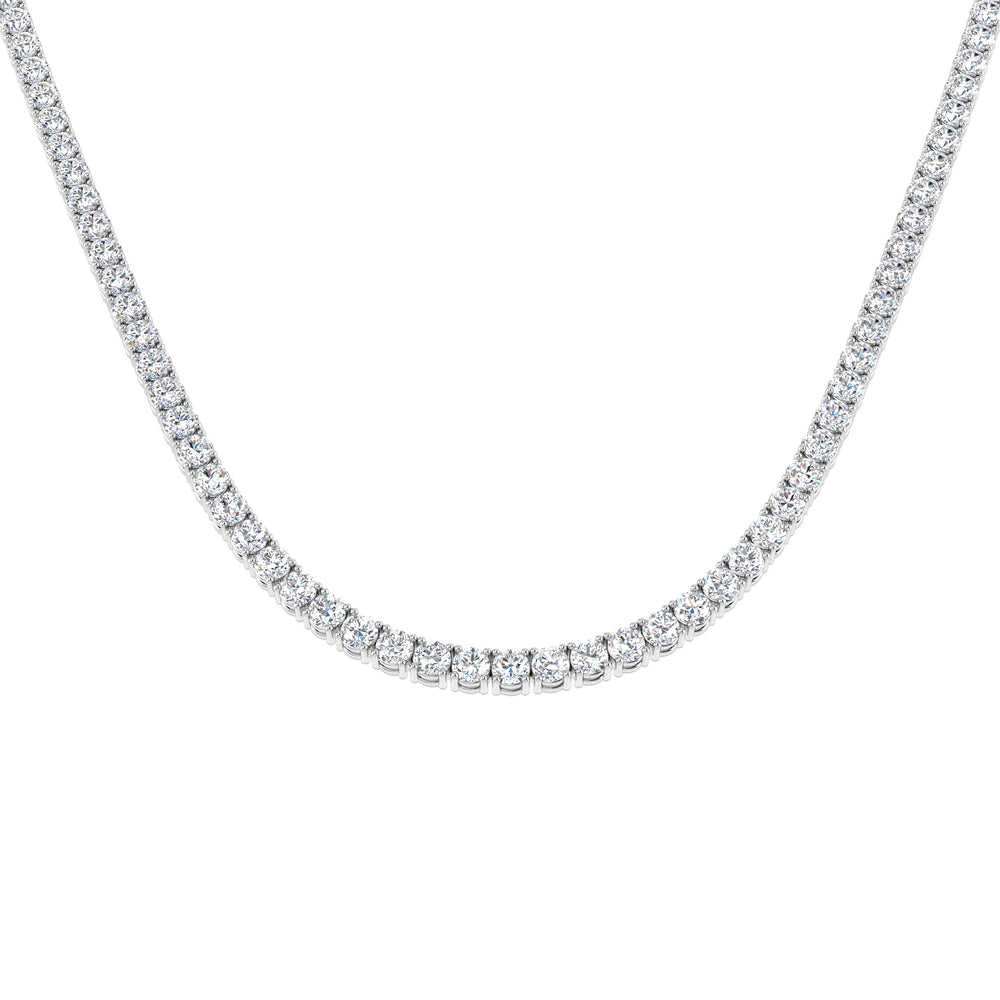 Ancut Tennis Necklace 2.5ct to 29ct Diamond Gold Platinum