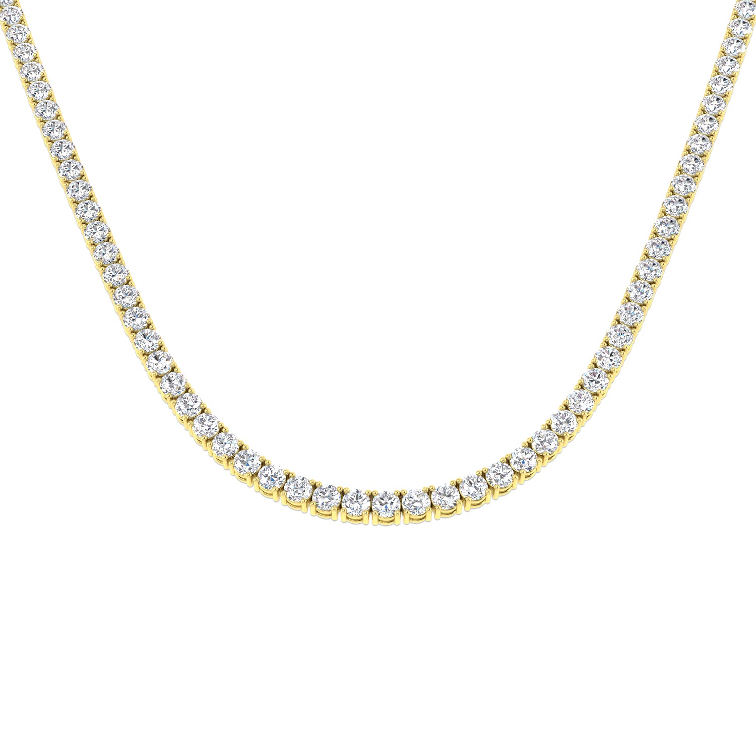 Ancut Tennis Necklace 2.5ct to 29ct Diamond Gold Platinum