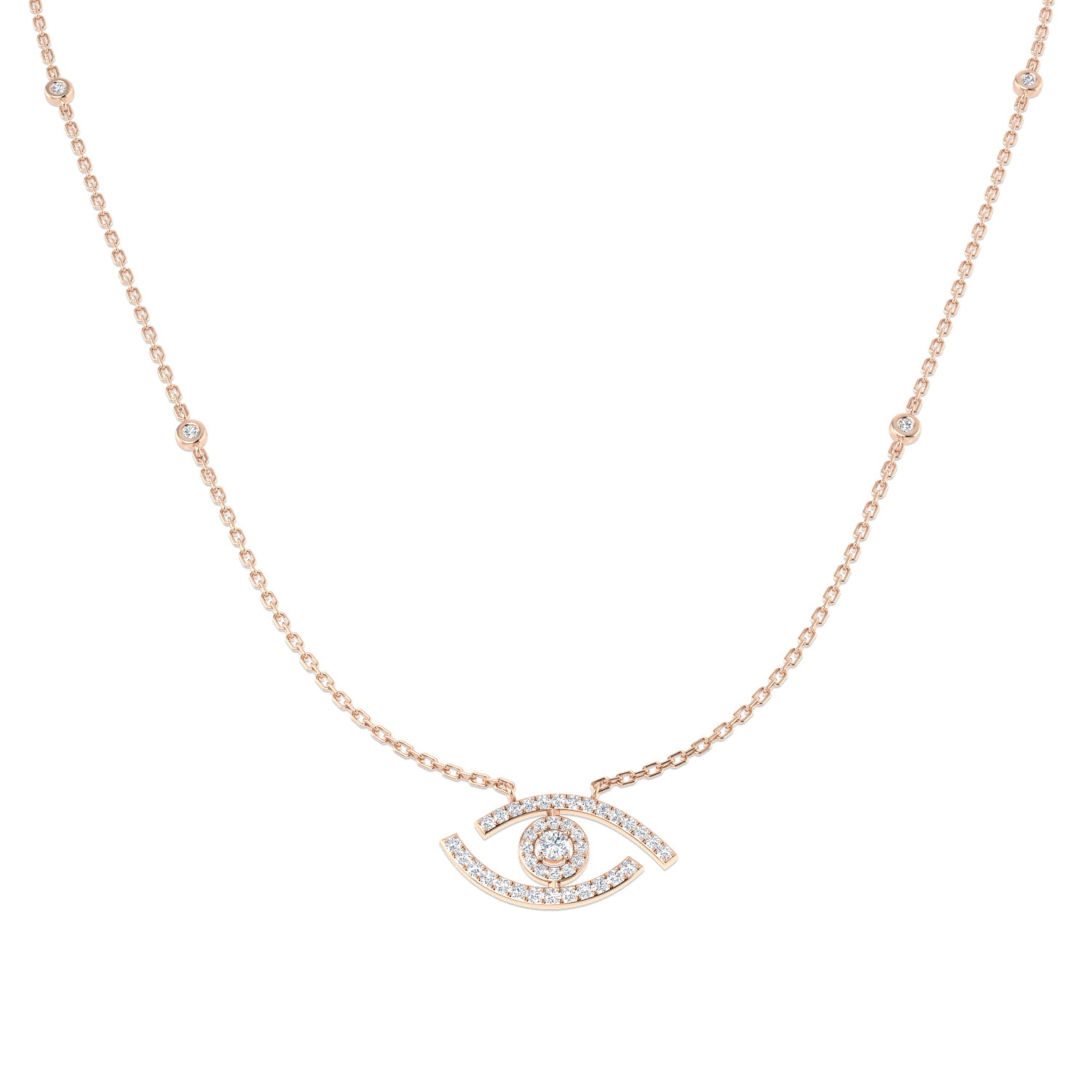 Gavin Diamond Necklace Religious 0.25ct Platinum Gold