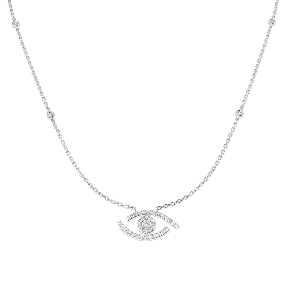 Gavin Diamond Necklace Religious 0.25ct Platinum Gold