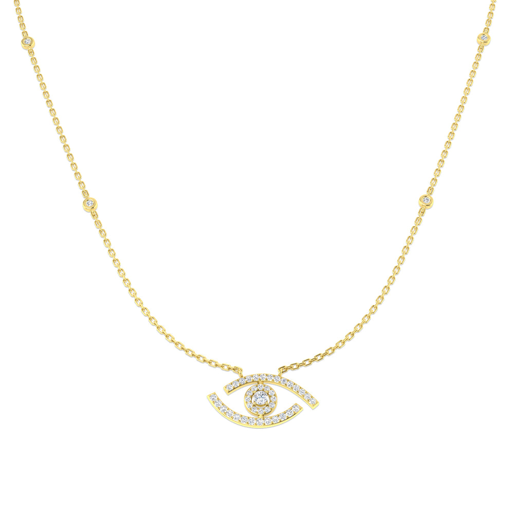 Gavin Diamond Necklace Religious 0.25ct Platinum Gold