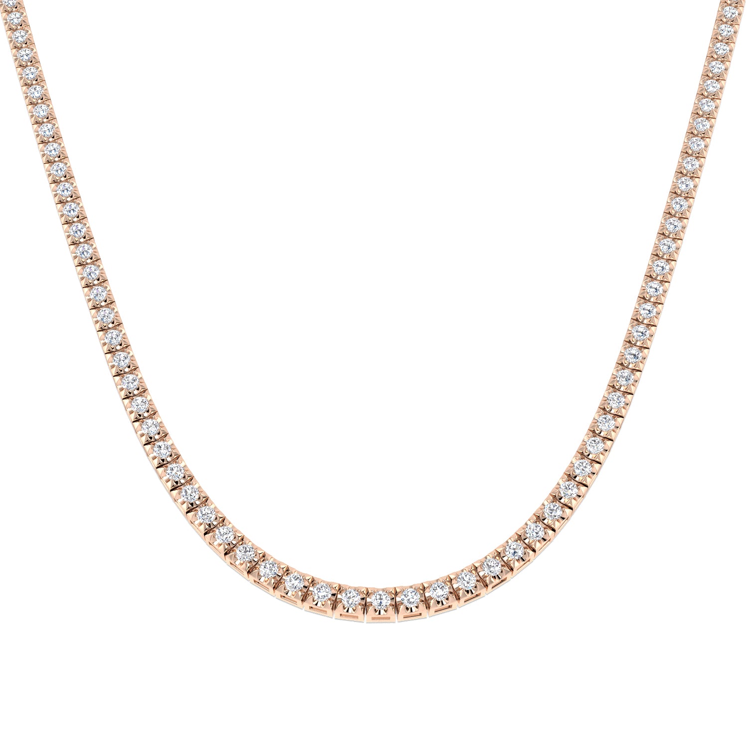 Ambon Diamond Tennis Necklace 6ct Gold Platinum