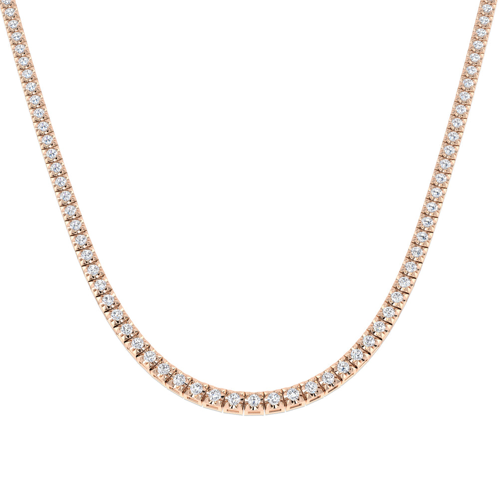 Ambon Diamond Tennis Necklace 6ct Gold Platinum