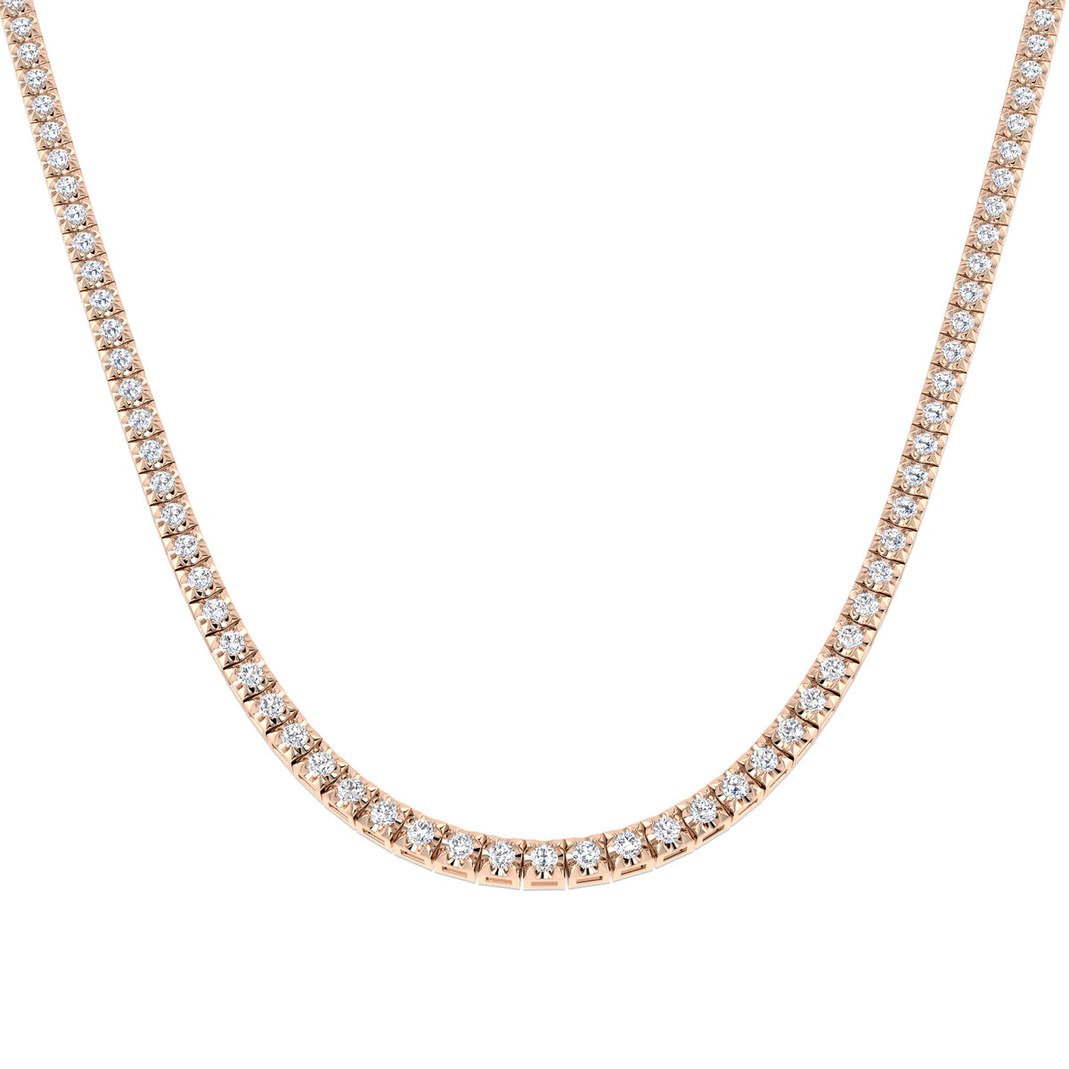 Ambon Diamond Tennis Necklace 6ct Gold Platinum