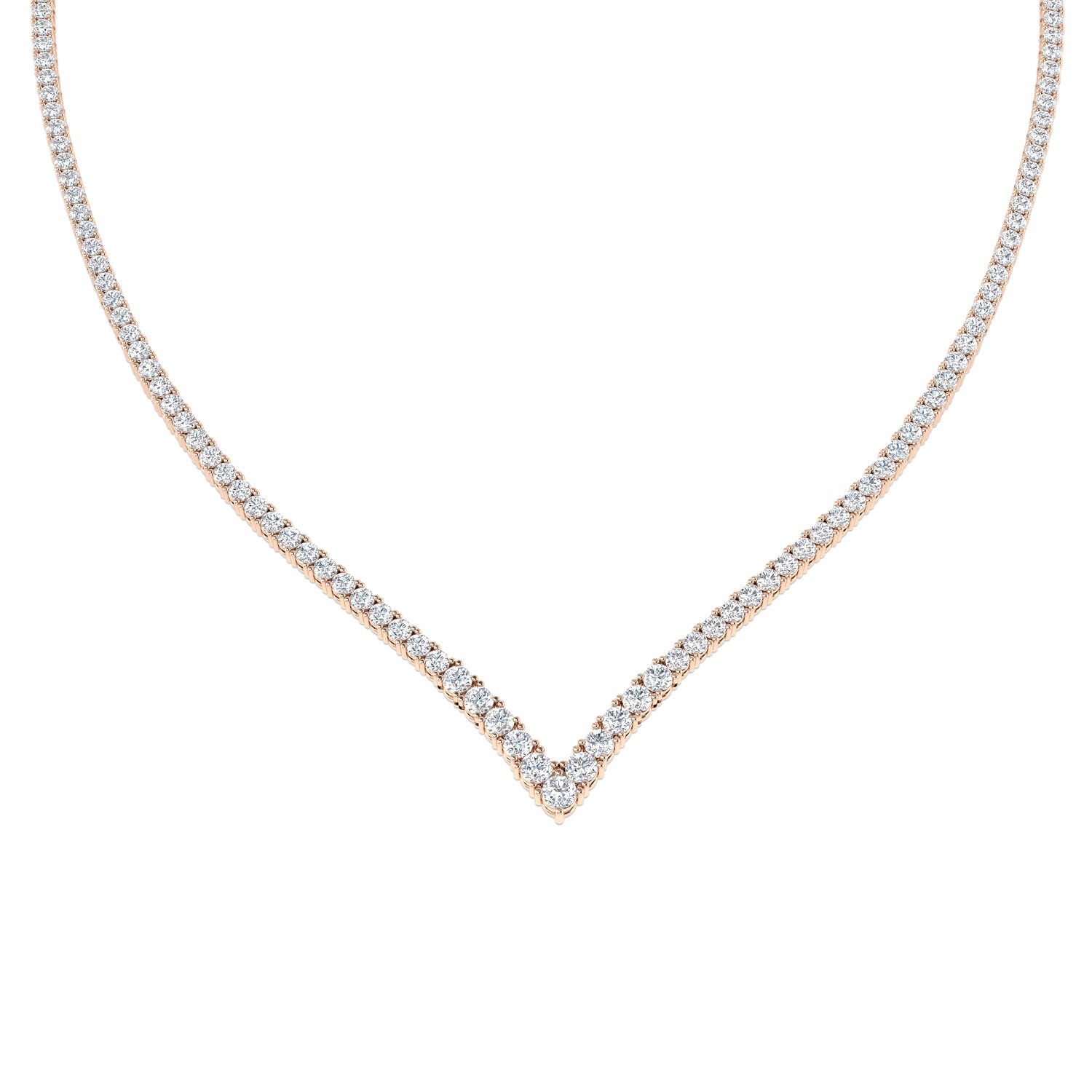 Alder Diamond Tennis Necklace 9ct Gold Platinum