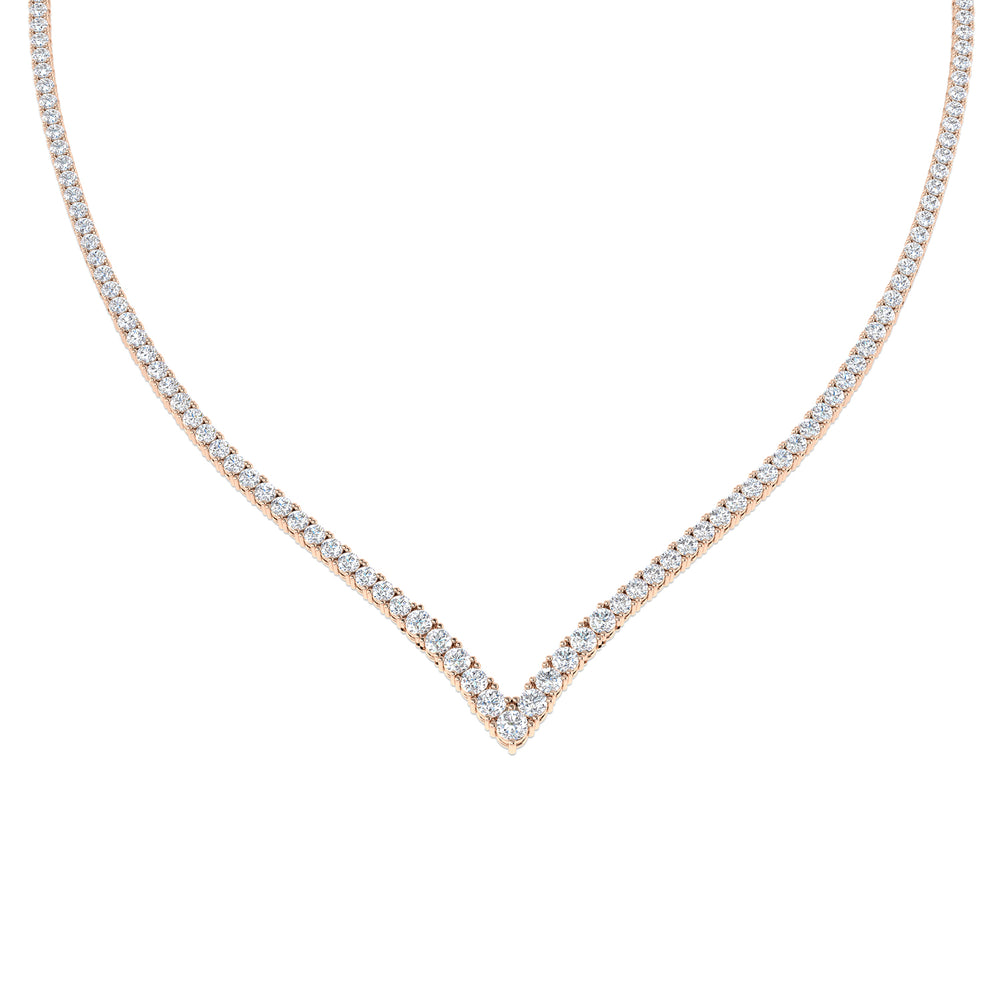Alder Diamond Tennis Necklace 9ct Gold Platinum