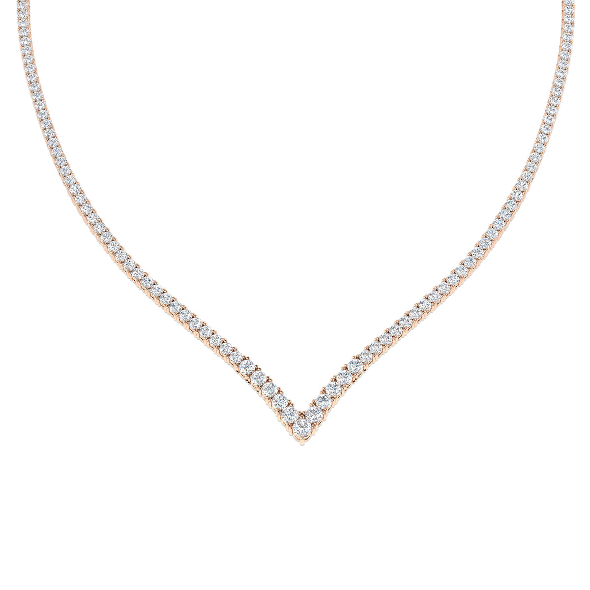 Alder Diamond Tennis Necklace 9ct Gold Platinum
