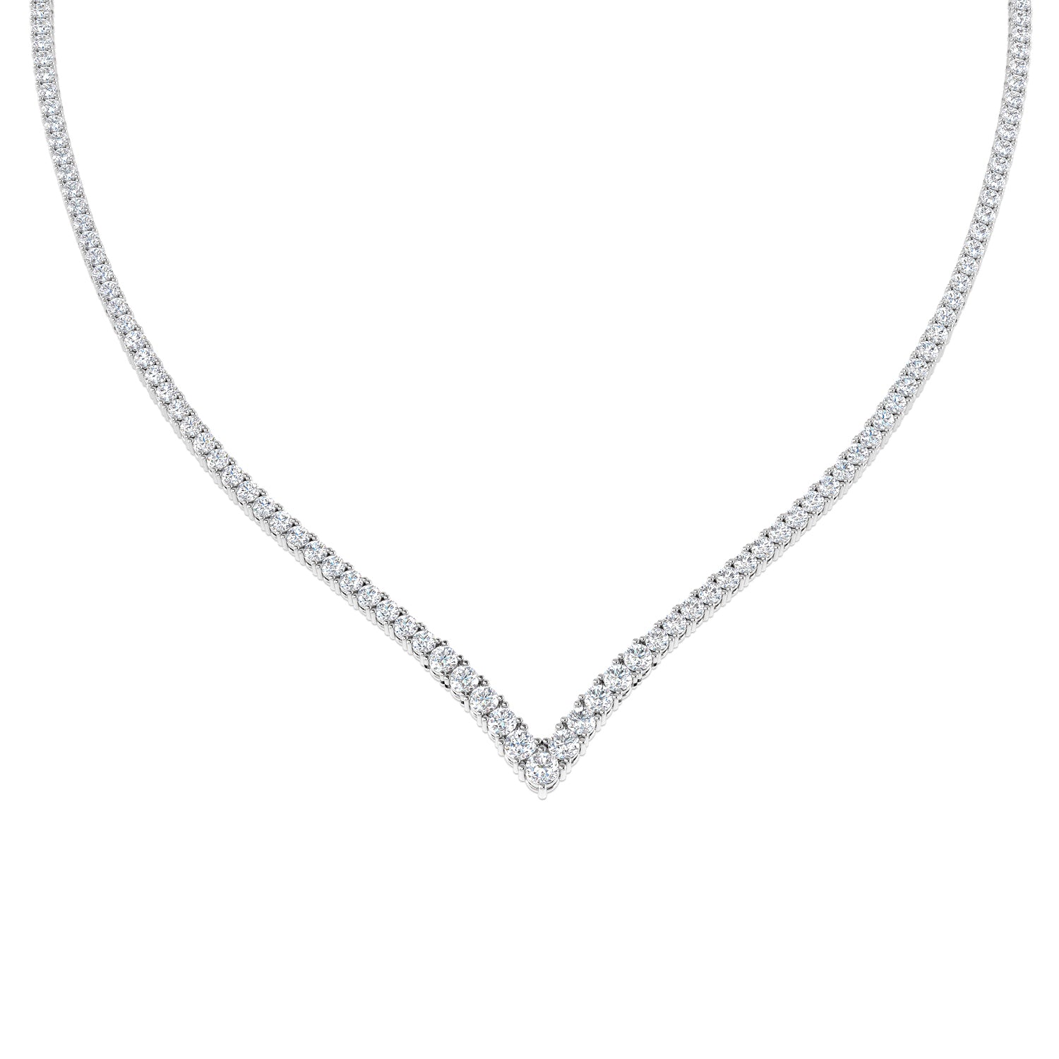 Alder Diamond Tennis Necklace 9ct Gold Platinum