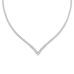 9.2 Carat D-E/VS Lab Grown Diamond Tennis Necklace 9k White Gold Ready To Ship