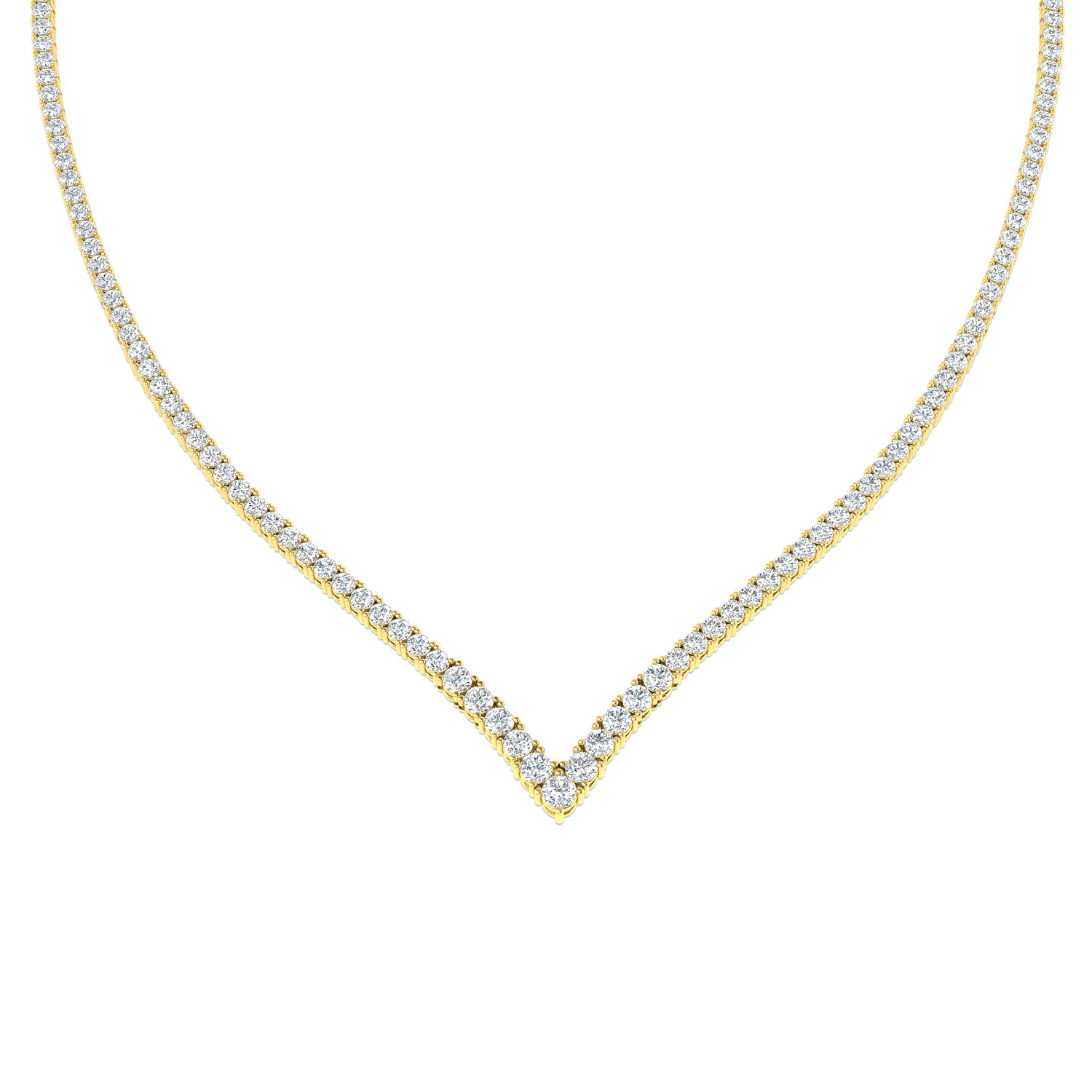 Alder Diamond Tennis Necklace 9ct Gold Platinum